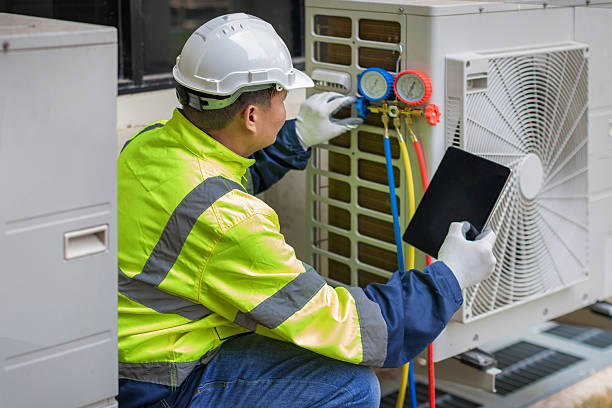 Professional Heat Pump Repair technician working in Weston, TX